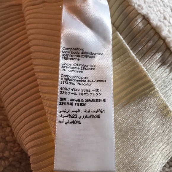 3.1 Philip Lim Large Cream Ribbed Cowlneck Textured Heavy Knit Pullover Sweater - Picture 8 of 9